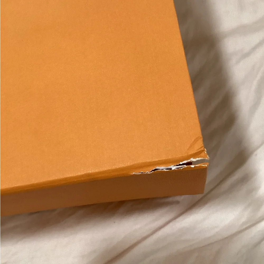 Louis Vuitton Signature Orange Box with magnetic closure 10”X11.5” Authentic